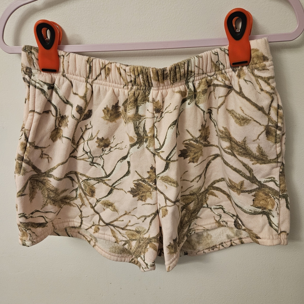 Women's Pink Floral Athletic Shorts